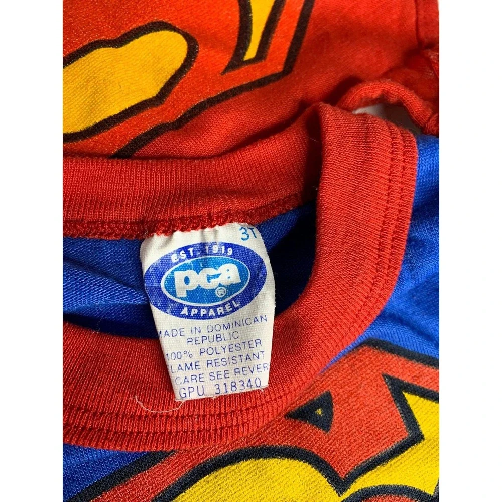 Vintage 1974 DC Comics Superman Set Size 3T Cape Long Sleeve Shirt Pants Costume